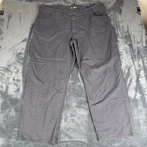 Carhartt Relaxed Fit Pants Mens 46x30 Gray Canvas 102517-039 Work